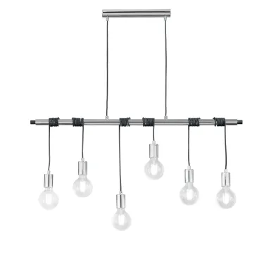 SOSPENSIONE ADMIRAL CROMO 6XE27 100X135CM