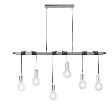 Suspension chromée Admiral 6XE27 100X135CM