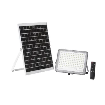 GLASER-Projektor 3500 lm 4000 K mit Solarpanel 3,2 V 24 Ah Akku IP65 28,25 x 4,77 x 25,25 cm