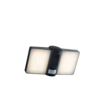 VYSOR ANTHRAZIT LED-PROJEKTOR 20W 2640LM 4000K DIMMBAR MIT KAMERA UND WLAN-SENSOR IP54 26,5X13,
