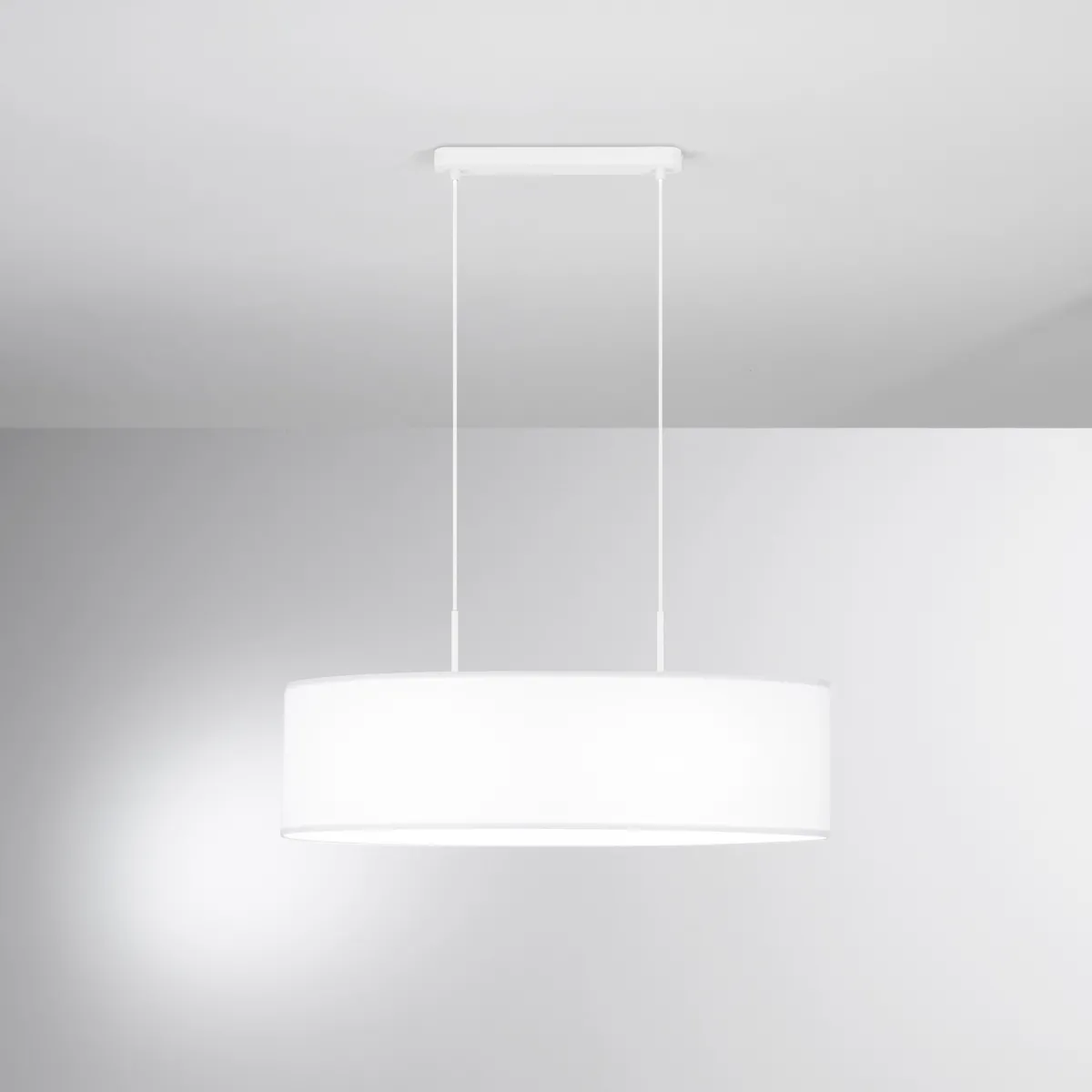 SOSPENSIONE CAPITAL BIANCA 2XE27 78X78X150CM