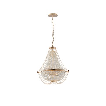 SUSPENSION VIENNA GOLD 4XE14 45X120CM