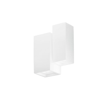 Überstreichbare Gipswandleuchte mit 4 GU10-Leuchtmitteln | Mondialshop