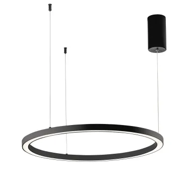 Schwarze LED-Hängeleuchte mit Bügel, 40 W, 6000 lm Farbtemperatur, 80 x 80 x 150 cm