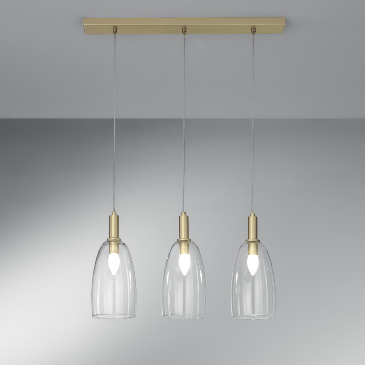 Suspension Brandy Gold 3XE14 72X14X150CM