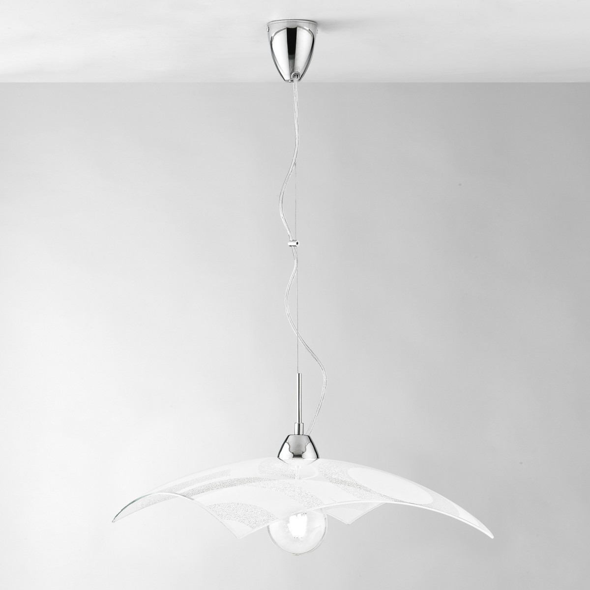 Suspension blanche MIRO' 1XE27 45X45X110CM