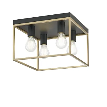 Plafonnier KIMERA noir/or 4 x E27 35 x 35 x 40 cm
