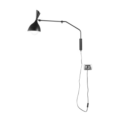 APPLIQUE MORGAN NERA 1XE27 74,5X18X53CM