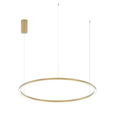 Suspension LED dorée à anneaux 60W 9000LM CCT 120X120X150CM