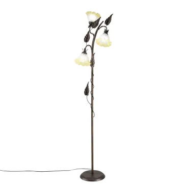 Lampadaire Tristano marron 3 x E14 48 x 172 cm