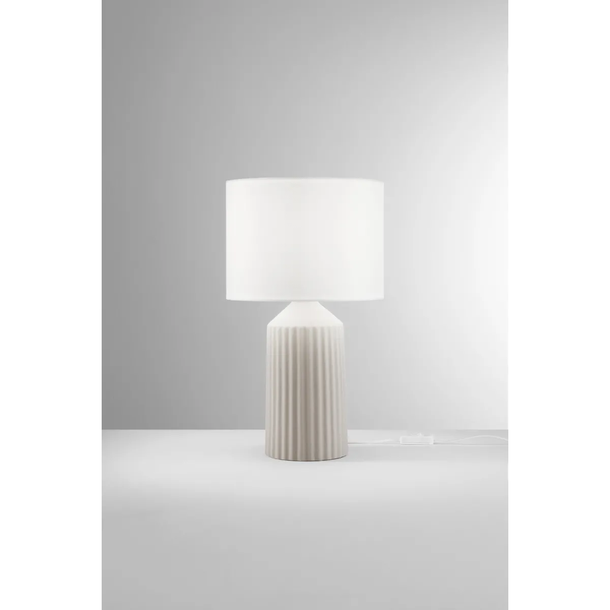 Lampe de table en céramique beige ou verte E27 | Mondialshop