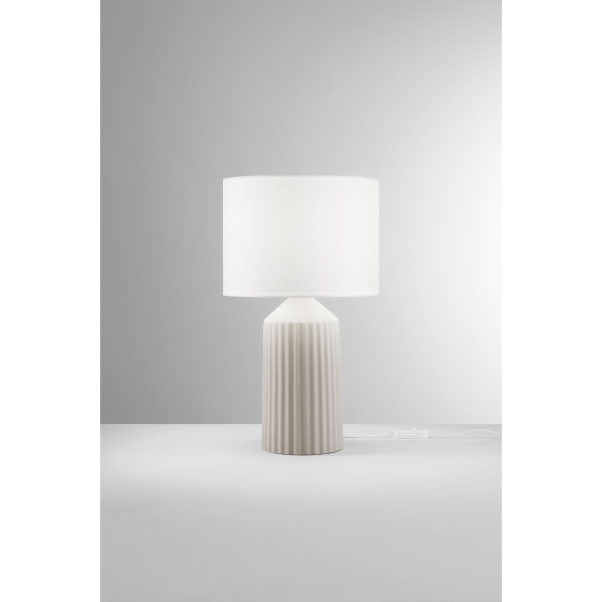 Lampe Sahara en céramique beige, 1 x E27, dimensions...