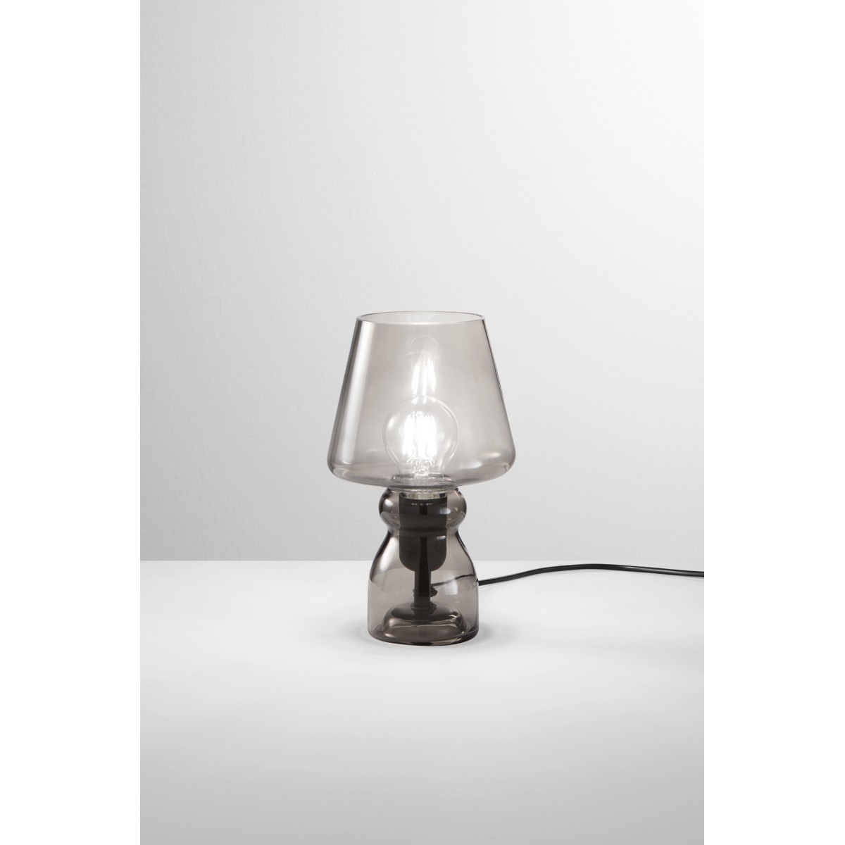 Lampe de table grise brillante 1XE27 17X255CM