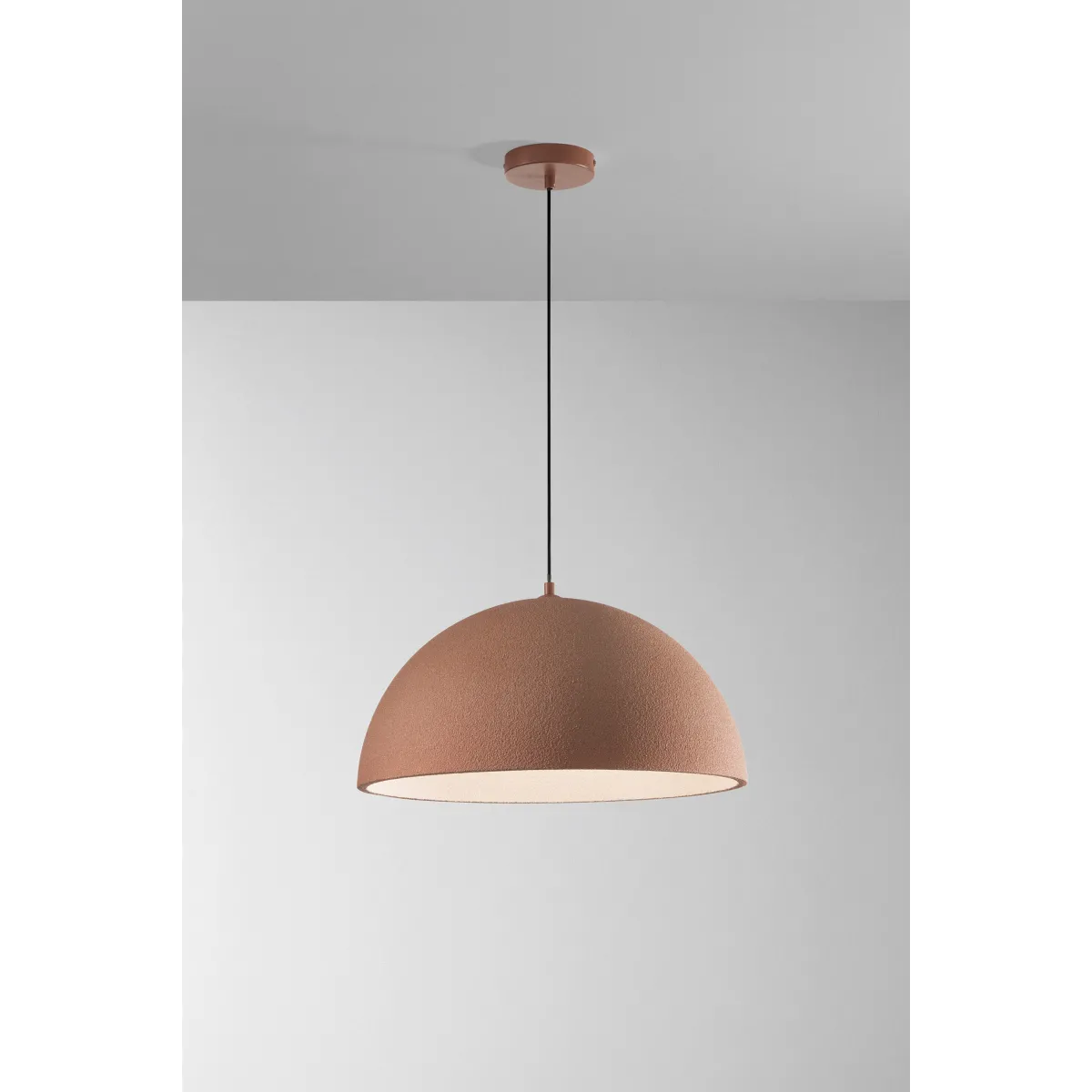 SOSPENSIONE XENIA ROSSA IN PU 1XE27 50X25CM