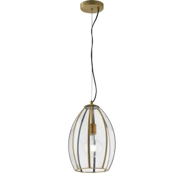 Suspension Chester transparente/laiton 1XE27 23X23X130cm