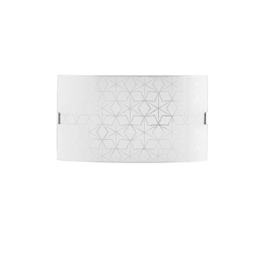 APPLIQUE ESAGRAM BIANCA/GRANIGLIA 2XE27 35X10,5X20CM
