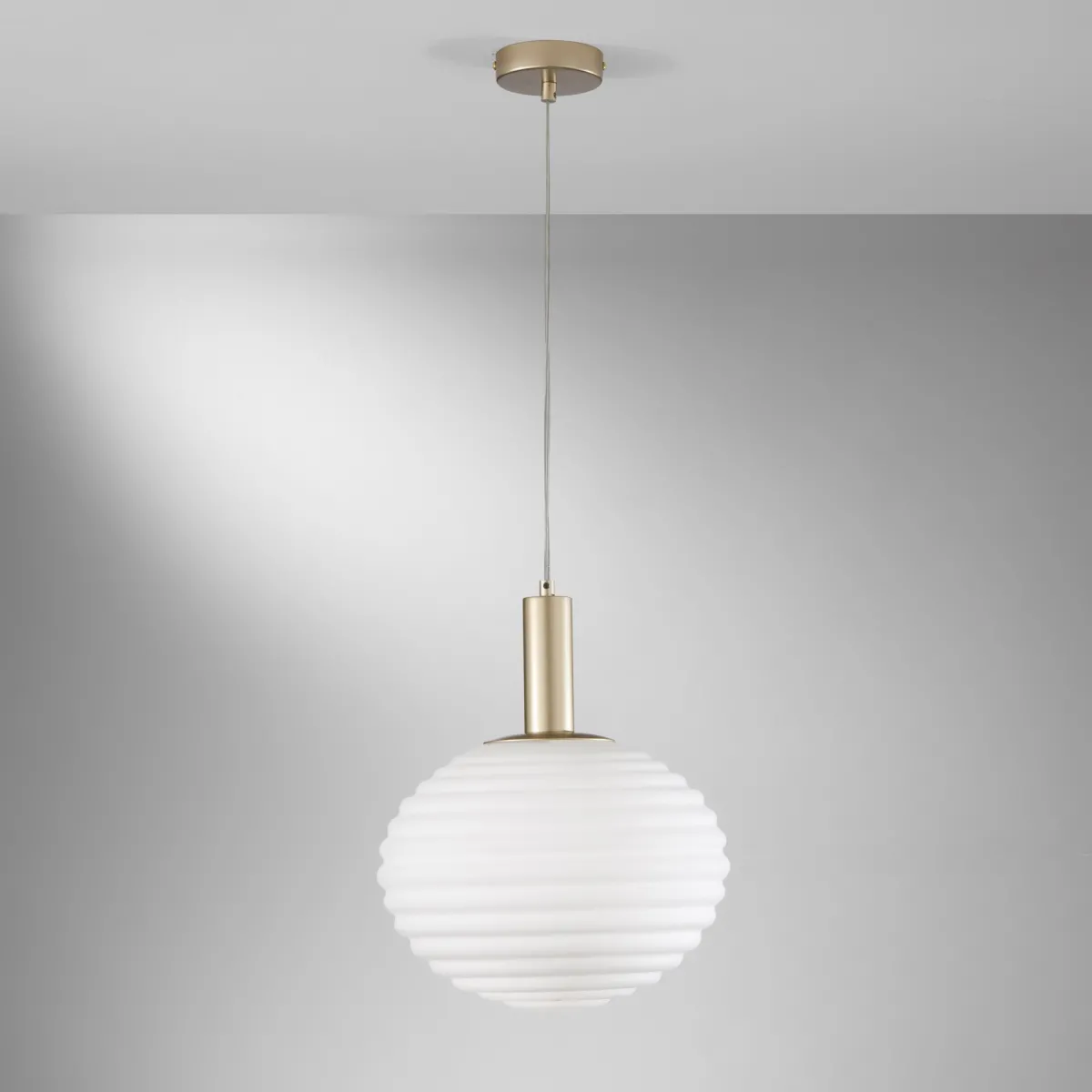 RIPPLE GOLD SUSPENSION 1XE27 32X32X150CM