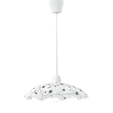 SOSPENSIONE ROOT BIANCA 1XE27 42X42X120CM