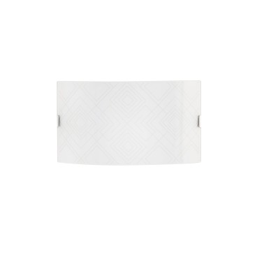 Weiße Wandleuchte mit grauen Verzierungen, 2xE27-Leuchtmittel | Mondialshop
