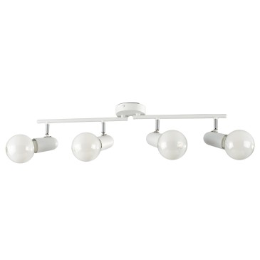 Projecteur 4 lumières blanc ou noir | Mondialshop