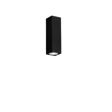 FLUKE SQUARE SCHWARZE DECKENLEUCHTE 1XGU10 6X6X20CM
