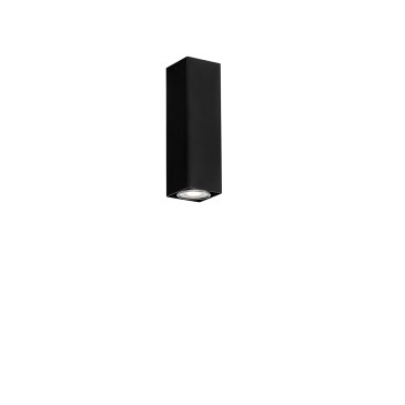 Plafonnier carré noir FLUKE 1XGU10 6X6X20CM