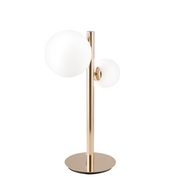 Klassische Lampe aus goldfarbenem Metall, 2xG9