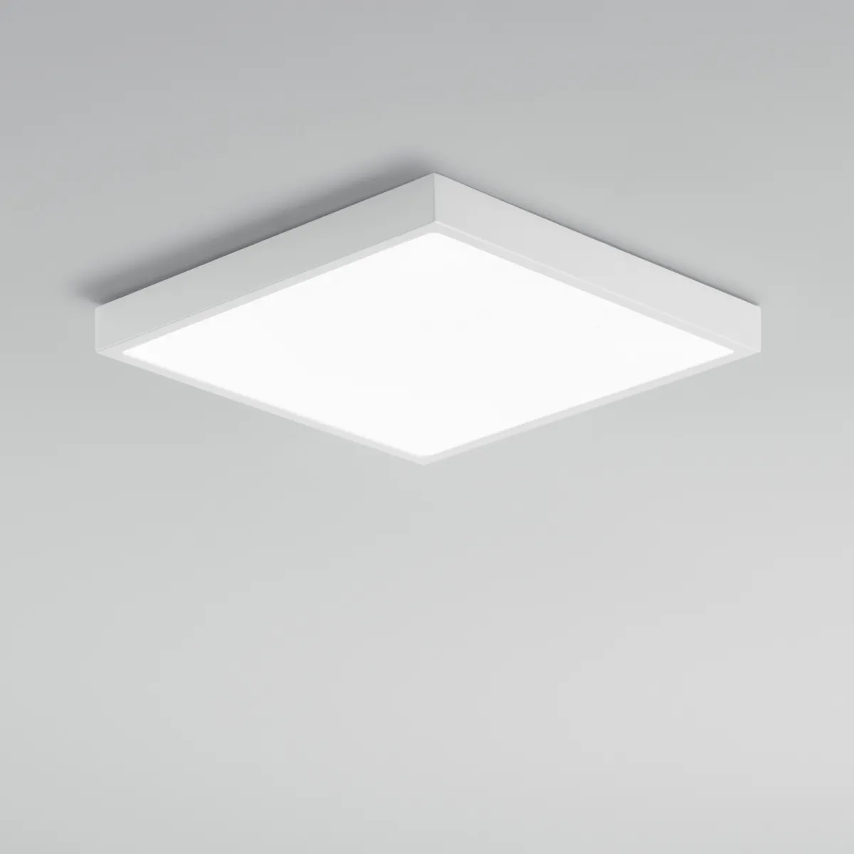 PLAFONIERA LED DOMO BIANCA QUADRATA 24W 2700LM 4000K IP44 24X24X2,4CM
