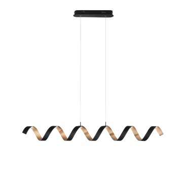 Moderner LED-Spiral-Kronleuchter in Schwarz oder Weiß, 30 W