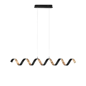SOSPENSIONE LED HELIX NERA E ORO 30W 2520LM 3000K 125X13,5X120CM