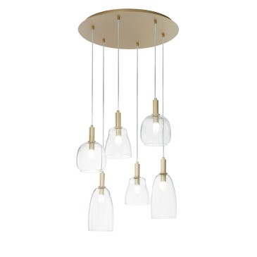 Suspension Brandy Gold 6XE14 60X50X150CM