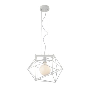 SOSPENSIONE ABRAXAS BIANCA 1XE27 40,5X29,5X150CM