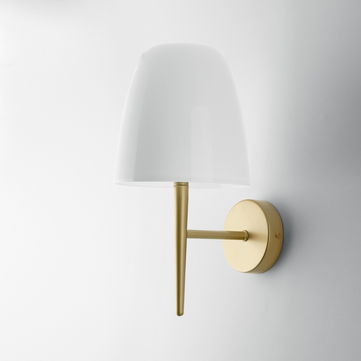 Moderne weiße und transparente E14-Wandleuchte | Mondialshop