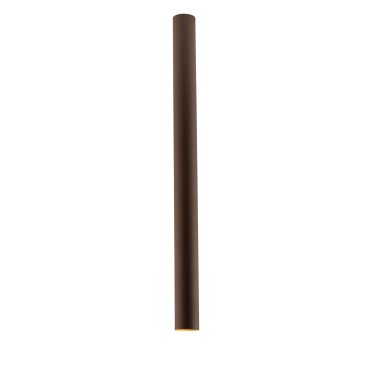 Plafonnier rond Fluke en acier Corten 1 x GU10 5,5 x 5,5 x 75 cm