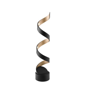 Lampe de table LED spirale noire ou blanche | Mondialshop