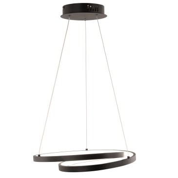 Suspension LED noire légère 30W 4000LM CCT 40X6.5X150CM