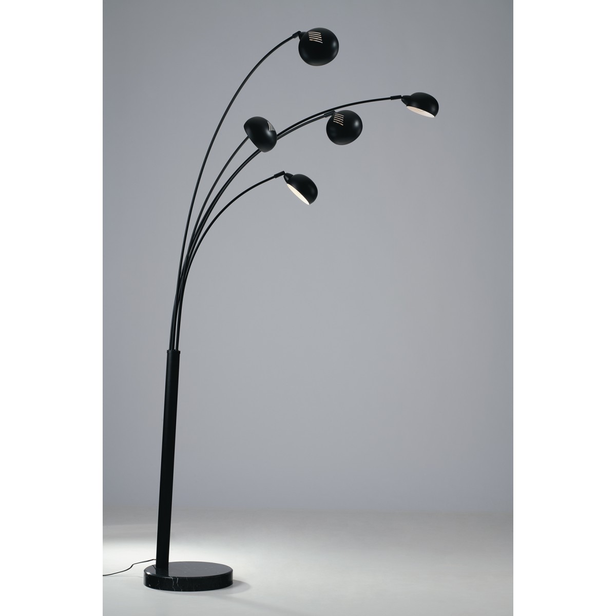 ERACLE Schwarze Stehleuchte 5xE14 108x35x219cm
