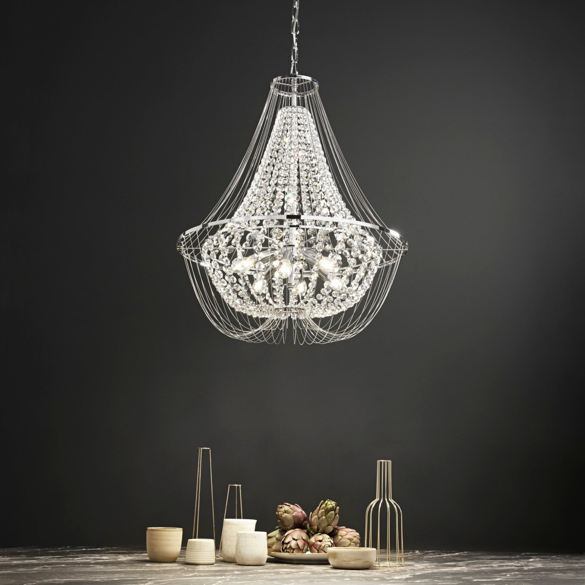 VIENNA CHROME SUSPENSION 6XE14 60X120CM