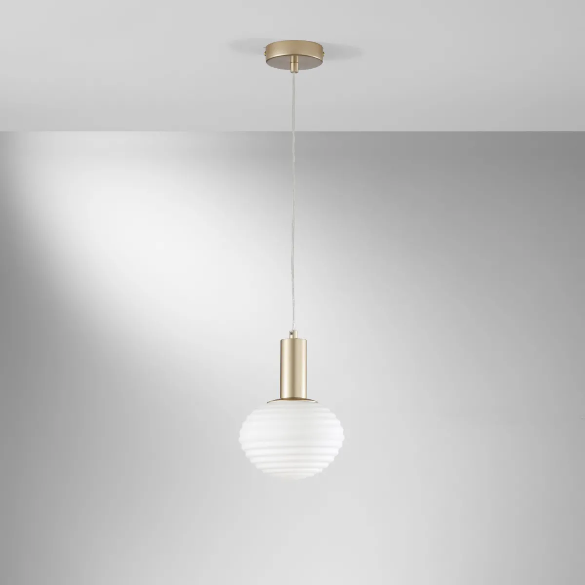 RIPPLE GOLD SUSPENSION 1XE27 18X18X150CM