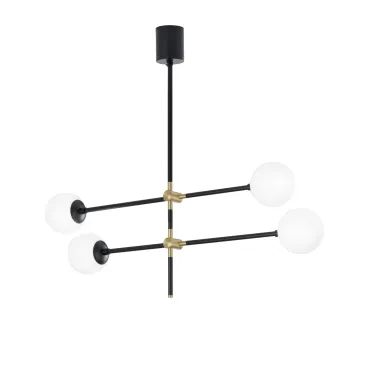 SOSPENSIONE ANTITESI NERA/ORO 4XE14 105,9X19,8X85CM