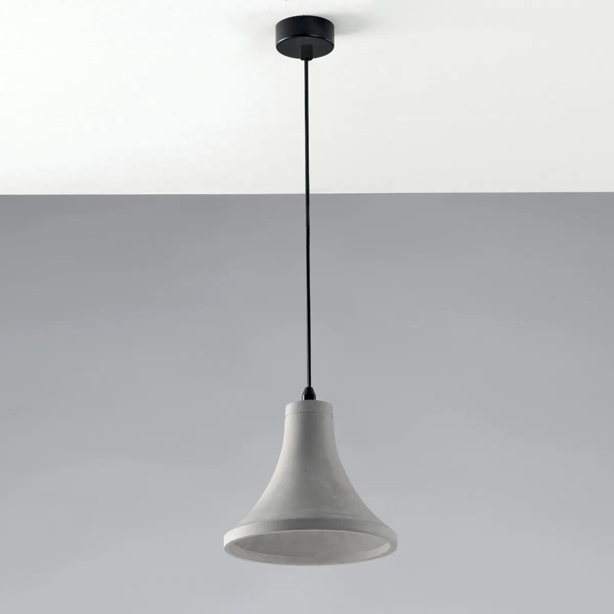 ANDO Hängeleuchte, geometrische Form, Grau, 1xE27, 22x150cm