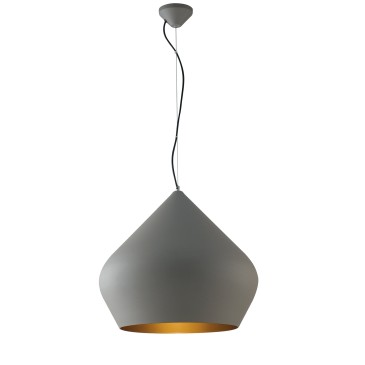 SOSPENSIONE THOLOS GRIGIA/ORO 1XE27 52X201CM