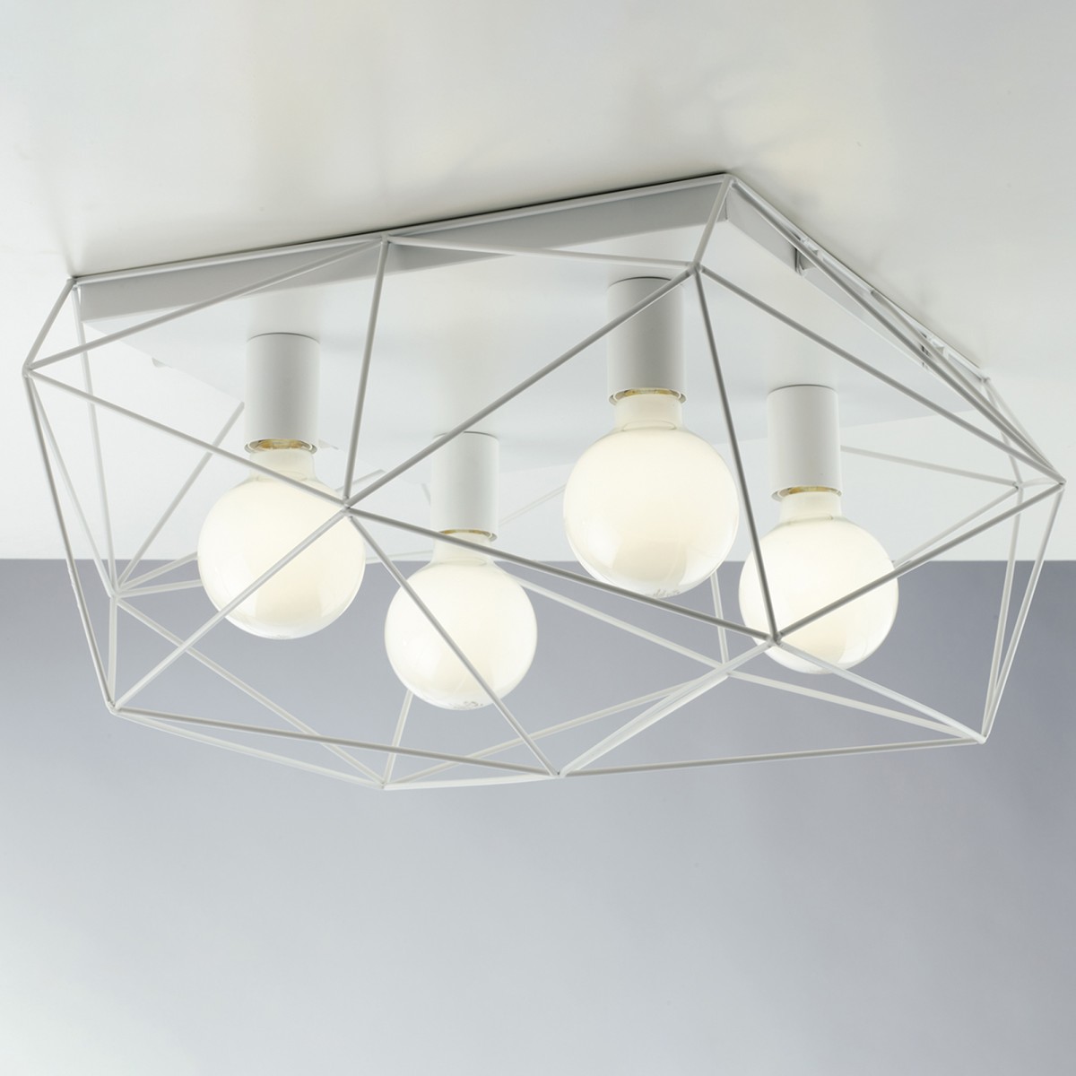 PLAFONIERA ABRAXAS BIANCA 4XE27 41,7X40X26,5CM