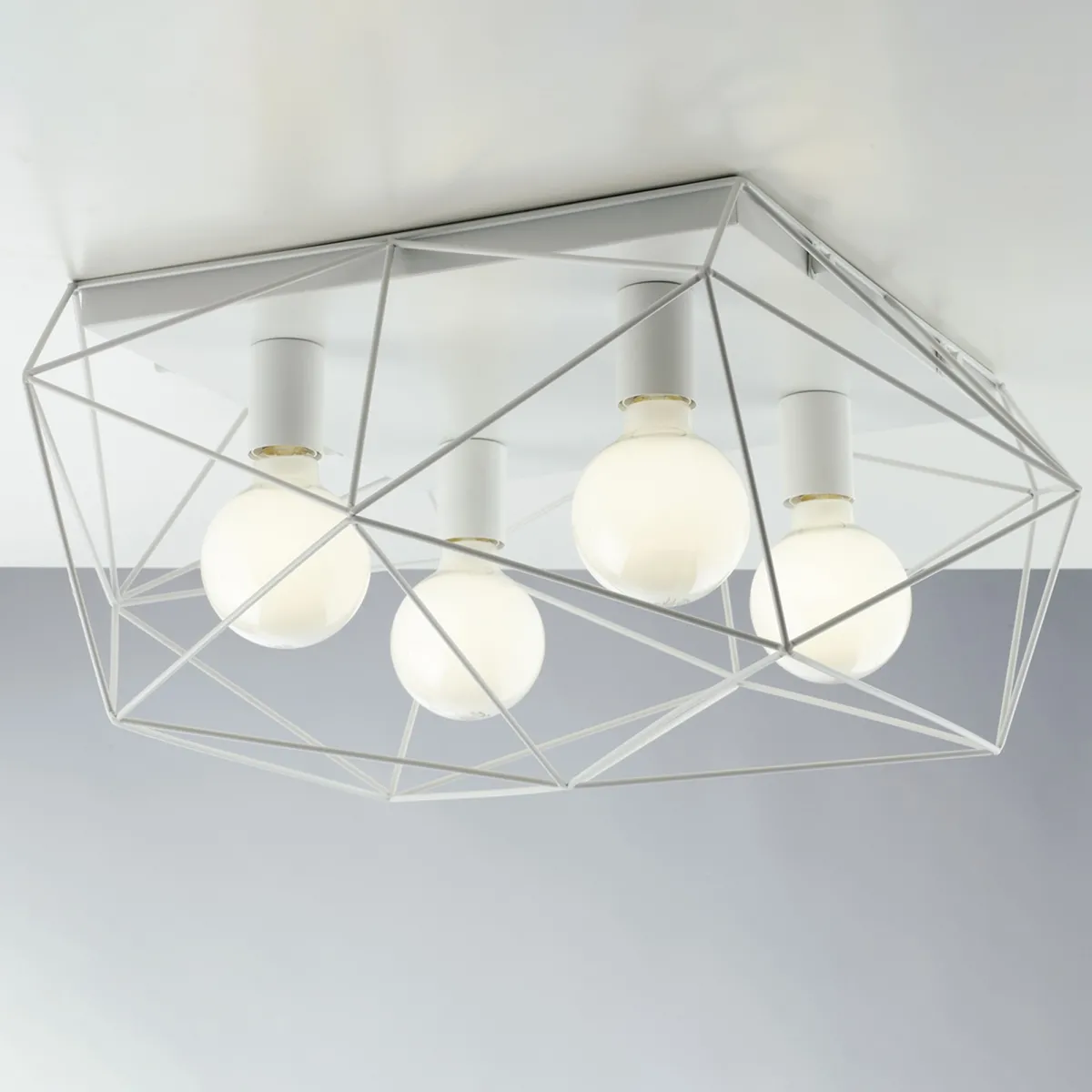 PLAFONIERA ABRAXAS BIANCA 4XE27 41,7X40X26,5CM