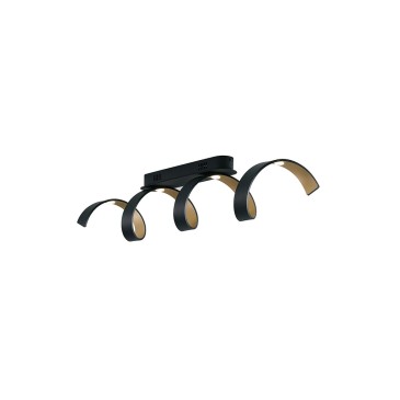 Plafonnier LED spiralé noir ou blanc 20 W | Mondialshop