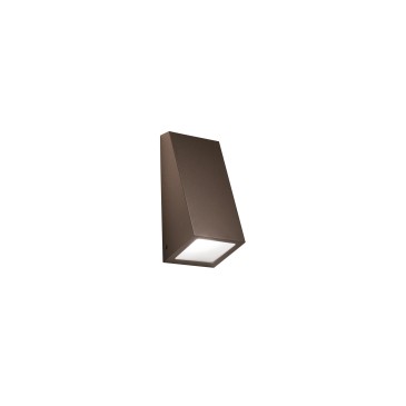 Applique murale escamotable en bronze, boîtier métallique IP44, 1 x E27, dimensions : 118 x 104 x 247 mm