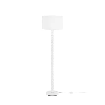 SULTAN WHITE STEHLAMPE AUS METALL + SAMT, 1 x E27, 15 W, Lampendurchmesser 40 x H 20 cm, Gestell 40 x 40 x 153 cm