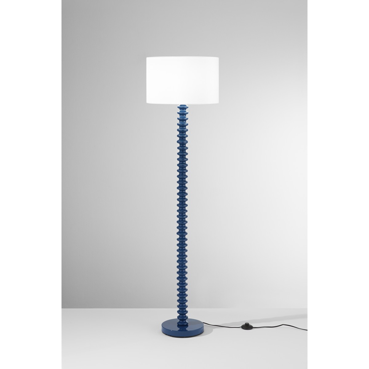 PIANTANA SULTAN BLU IN METALLO+VELLUTO 1XE27 15W, LAMP....