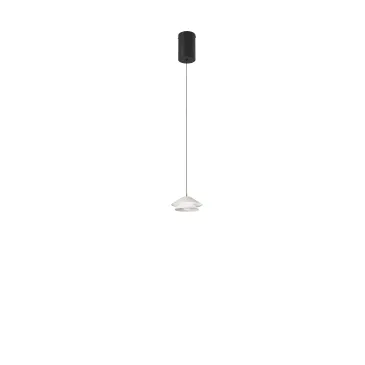 ATREO Weiße LED-Pendelleuchte aus Metall und Aluminium, 5 W, 3000 K, Ø 13 x 200 cm