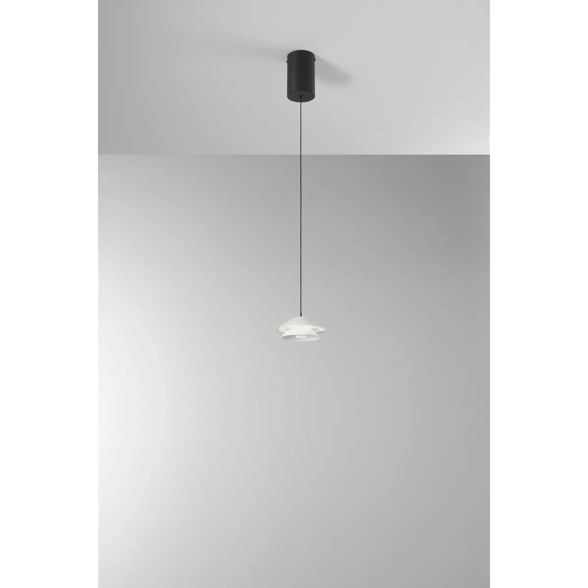 ATREO Weiße LED-Pendelleuchte aus Metall und Aluminium, 5...